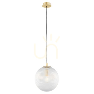 Lampa Wisząca Argon Paloma Transparentna Mosiądz Szczotkowany 8517
