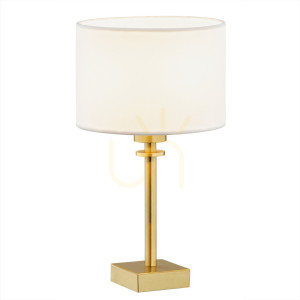Lampa stołowa ARGON ABBANO biała mosiądz szczotkowany 8047