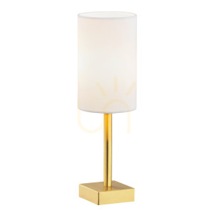 Lampa Stołowa ARGON Abruzzo Biała Mosiądz Szczotkowany 8030
