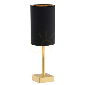 Lampa stołowa Argon Abruzzo czarna mosiądz szczotkowany 8031