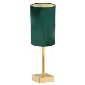 Lampa stołowa Argon Abruzzo mosiądz zielony welur E14 IP20 8108