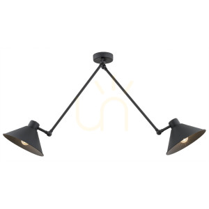 Lampa Wisząca Czarna ARGON ALTEA 862 2xE27 Stal Lakierowana