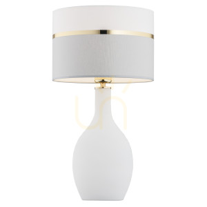 Lampa stołowa Argon Beja biało-szara ze złotym 4359