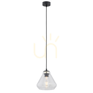 Lampa wisząca Argon Decorato czarna szkło E27 4047