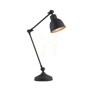 Lampa stołowa ARGON Eufrat czarna stalowa 1xE27 3197