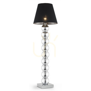 Lampa Podłogowa Argon Fudżi Czarna Chrom E27 15W 3657
