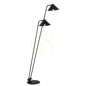 Lampa Podłogowa Argon GABIAN Czarna Stal E27 7075