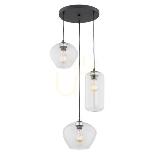 Lampa Wisząca Argon Kalimera Czarna 3xE27 IP20 1431