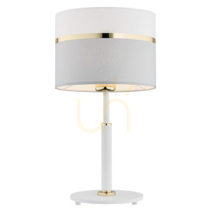 Lampa stołowa Argon KASER biała mosiądz 4286