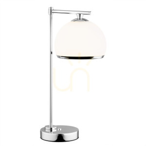Lampa stołowa Argon Marbella Plus biała chrom E27 8121