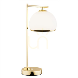 Lampa stołowa Argon Marbella Plus biała mosiądz E27 8120