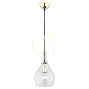 Lampa Wisząca Argon Santana Mosiądz Transparentna 4045 E27 IP20