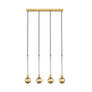 Lampa wisząca Zuma Line MIDA P0583-04A-2GHF Mosiądz LED