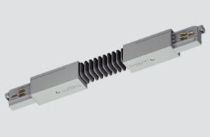 Łącznik szyn regulowany STUCCHI, biały, szary, czarny