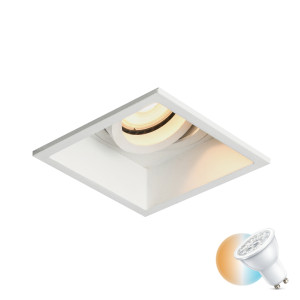 Biała Lampa Wpuszczana Sufitowa Naro GU10