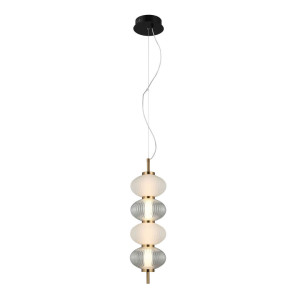 Czarna Lampa Wisząca Testa LED 4-punktowa