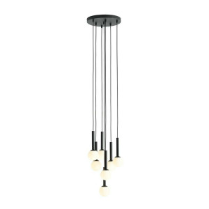 Lampa Wisząca Riu 7 Ring All Black ALDEX 1117T1