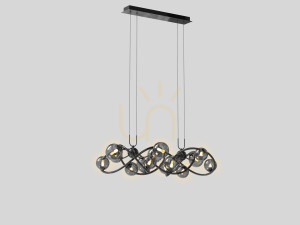 NANCY - Lampa wisząca 14-pł. Aviano PREMIUM