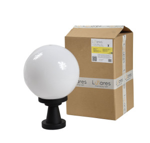 Lampa Ogrodowa Stojąca Luna Ball PLINTO 25 cm E27 LED biała - UV