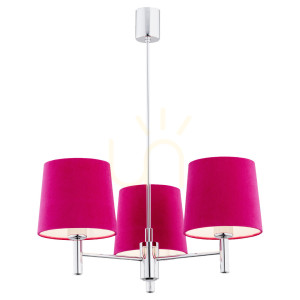 Żyrandol Argon Bolzano 1382 różowy chrom 3xE27 IP20
