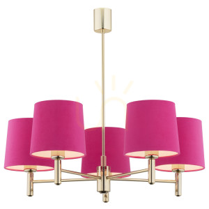 Lampa Wisząca ARGON Ponte Różowa 5xE27 2089