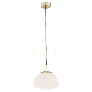 Lampa wisząca Argon Trini biała szkło opal mosiądzowana 4352