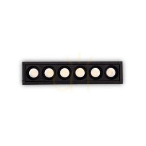 Oprawa wpuszczana Ideallux LIKA 305813 czarna LED 10W 3000K 12,2 cm