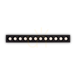 Oprawa wpuszczana Ideallux LIKA 305837 czarna LED 20W 3000K 23,6 cm