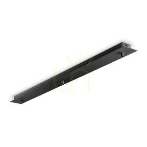 Rozeta sufitowa Ideallux ROSONE 123301 czarna metalowa 88 cm