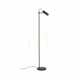 Lampa Stojąca Varia Podłogowa Czarna Mosiądz 230 V Led Gu10 9 W