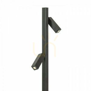 Lampa Stojąca Fado Podłogowa Czarna 230 V Led 2x3 W 45° 3000 K