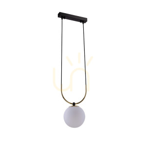 Lampa wisząca Antigo Balos 8162 mosiądz polerowany czarna E14