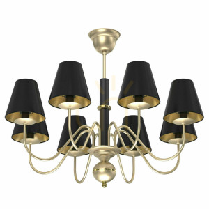 Lampa wisząca Antigo Deria 8xE14 platyna czarna 862 mm 5099