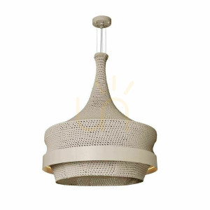 Lampa wisząca Antigo Dota O beżowa LED E27 80 cm 3000K 5032