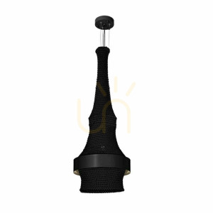 Lampa wisząca Antigo Dota I czarna 40 cm 2-punktowa LED E27 5036
