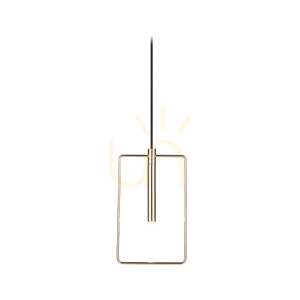 Lampa wisząca Antigo Faro prostokątna mosiądz polerowany G9 185 mm 8288