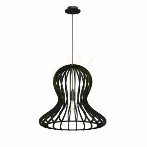 Lampa wisząca Antigo Octo czarna drewniana 44 cm E27 5020