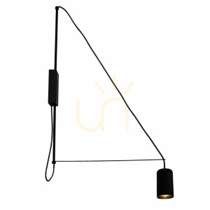 Kinkiet Antigo Kabe czarny 2xGU10 72 cm 9016