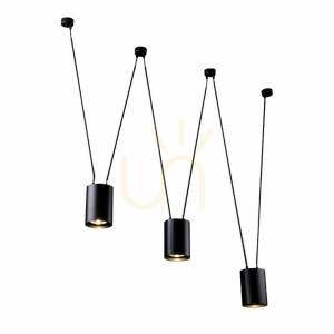 Lampa wisząca Antigo VIWIN 3 czarna LED ES111 300 cm 9022