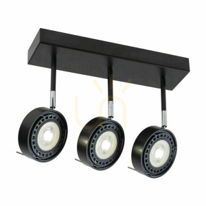 Reflektor sufitowy Antigo Fussa 3 czarny LED ES111 2220