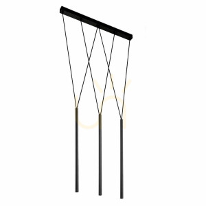 Lampa wisząca Antigo Miaki 3 czarna LED G9 70 cm 7946