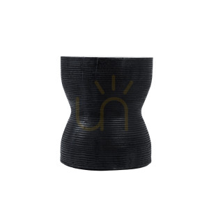 Taboret BAZAR BIZAR Kotoran czarny z drewna suar 45 cm