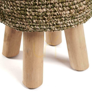 Stołek Raffia Tressed - Jungle Green