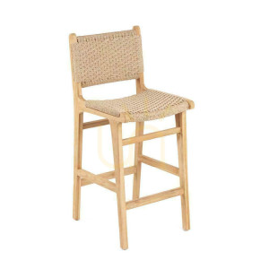 Taboret barowy BAZAR BIZAR Meno z odzyskanego drewna tekowego naturalny outdoor