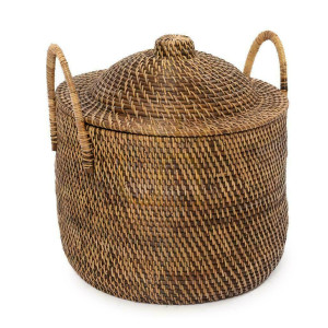 Kosz wiklinowy BAZAR BIZAR Colonial rattan naturalny brąz 40 cm