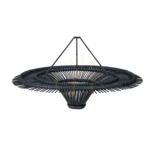 Lampa wisząca BAZAR BIZAR The Sky XL czarna rattan Oversized Collection