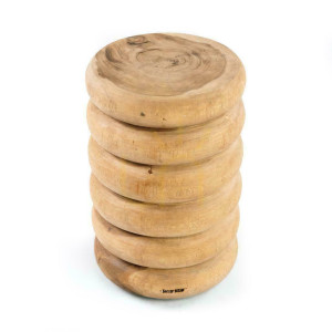 Taboret BAZAR BIZAR Umiko naturalny Suar Wood 30x45 cm