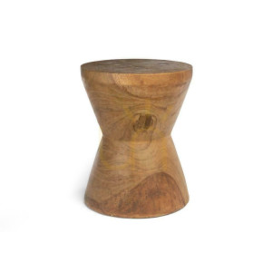 Stołek BAZAR BIZAR Pacha Mama naturalny Suar Wood 50 cm
