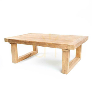 Stolik kawowy BAZAR BIZAR z odzyskanego drewna tekowego naturalny Coffee Tables