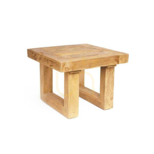 Stolik boczny BAZAR BIZAR z drewna tekowego naturalny 50x40 cm